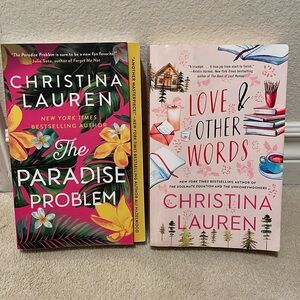 Christina Lauren books - The Paradise Problem and Love & Other Words